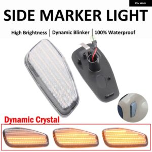 ジープ レネゲード BU 2014 2015 2016-2021 LED ダイナミック フロント サイドマーカー ライトフル LED ウィンカーランプ アンバー色カースタイリング - dynamic　silver