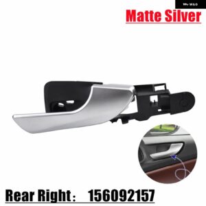 アルファロメオ 左右サイド車フロント インテリア ドアハンドルインナードア プルハンドル ジュリエッタ 156092167 156092165 - Matte Silver RR