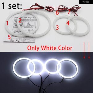 シボレー AVEO ソニック T300 2011-2015 ホワイトイエローデュアルとホワイトカラーコットン LED エンジェルアイキット リング - only white color