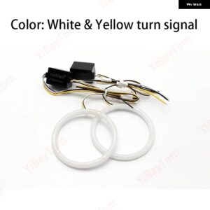 アルファロメオ 6ピース 超高輝度 SMD スイッチバック LED エンジェルアイリング DRL キット 159 2005-2011 - White and yellow