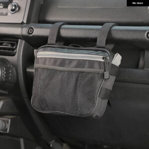 ジープ 1個 収納オックス フォード 布副パイロット助手席ハンドル収納袋 ラングラー TJ JK JL JT 1997-2023 - gray