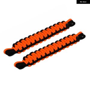 ジープ 2個 オックス フォード ロープドア制限制限ストラップ ラングラー TJ JK CJ YJ JKU 1997-2017 - Orange