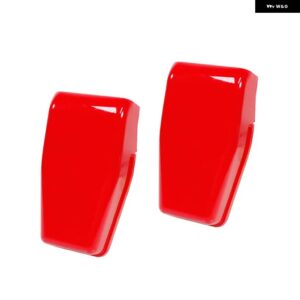 ジープ 赤/カーボン ABS プラスチックリアドアウィンドウヒンジ装飾カバー トリム 2007-2018 ラングラー JK - red