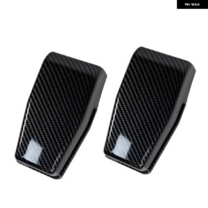 ジープ 赤/カーボン ABS プラスチックリアドアウィンドウヒンジ装飾カバー トリム 2007-2018 ラングラー JK - carbon　fiber　style