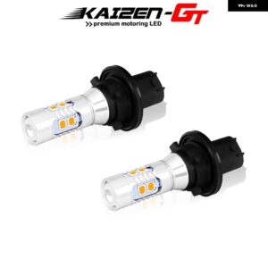 アウディ CANBUS PH24W PHC24WY アンバーホワイト 10-SMD LED フロントウィンカー電球 キャデラック GMC リンカーン ポルシェ など - WHITE