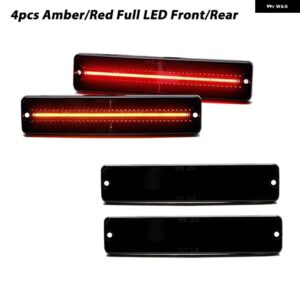 ジープ フロント アンバー リア レッド LED サイド マーカー ライト チェロキー SJ ワゴニア グランド ワゴニア J10 J20 ピックアップ CJ5 CJ6 CJ7 スクラン - 4pcs　amber　red