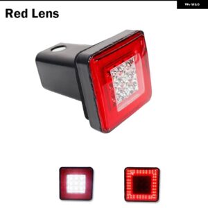 ジープ 1PC レッドホワイト LED テールブレーキライト バックアップリバースライトピックアップ トラック SUV クラス III 2インチ X 2インチ - red　lens