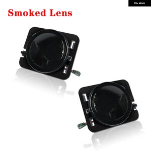 ジープ アンバーイエロー LED 車フロントフェンダー サイドマーカー インジケータライト ラングラー JK JK アンリミテッド 2007-2018 ウィンカーライト - smoked　lens