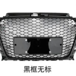 アウディ A3 RS3 レーシンググリル フロントハニカムフード エンジン グリル A3 S3 SLINE 8V 2014-2016 - black Not logo