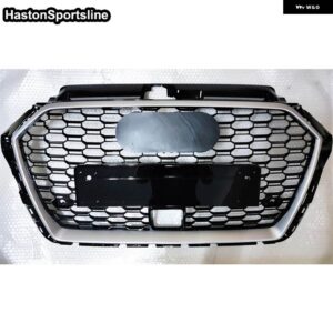 アウディ A3 RS3 レーシンググリル ACC フロントスポーツハニカムフード グリル A3 S3 SLINE 8V 2017-2019 - silver frame