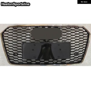 アウディ A7 RS7 レーシンググリル ABS フロントハニカムバンパー メッシュ ガード SLINE S7 2016-2018 - CHROME FRAME