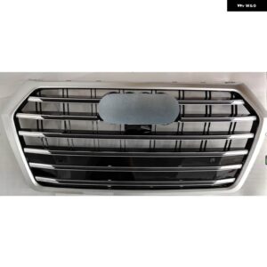アウディ Q5 SQ5 2018-2020 ブラックフロント レーシンググリル スポーツハニカムフード メッシュ ガードクワトロ - BLACK EMBLEM 2