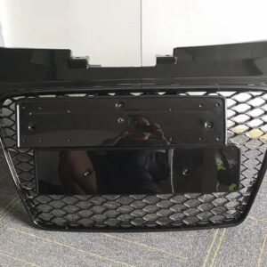アウディ ABS レーシンググリル フロントバンパー スポーツハニカムフード ガード TT TTS 8J 2008-2014 非 TTRS - black