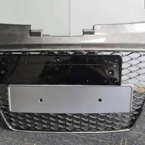 アウディ ABS レーシンググリル フロントバンパー スポーツハニカムフード ガード TT TTS 8J 2008-2014 非 TTRS - Chrome silver