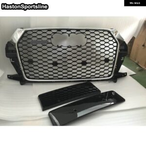 アウディ Q3 RSQ3 クローム フレーム レーシンググリル フロントハニカム エンジン グリル Q3 SQ3 SLINE 2016-2018 - CHROME FRAME