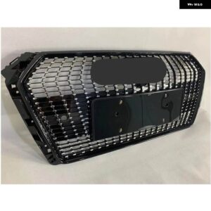アウディ A4 B9 ダイヤモンドフロント レーシンググリル エンジン グリル A4 S4 SLINE 2016-2020 - Black chrome grill