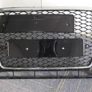 アウディ RSQ5 クローム フレームブラック レーシンググリル フロントハニカム エンジン グリル Q5 SQ5 2013-2015 - chrome Frame logo