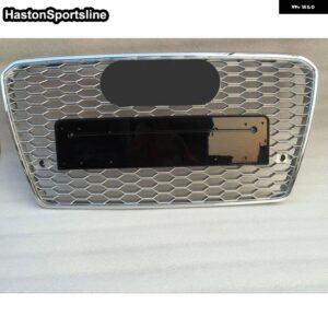 アウディ A7 RS7 ABS ブラックフロント レーシンググリル フード ガード S7 SLINE 2011-2015 - Chrome silver grill