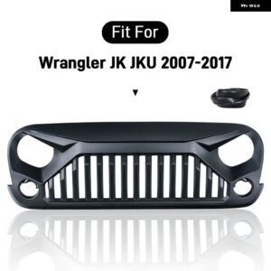 ジープ GOLSS ブラックホワイトオフロード ラングラー 2007-2017 JK JKU 4*4 カーパーツフロントバンパー グリル - New　Angry　Bird