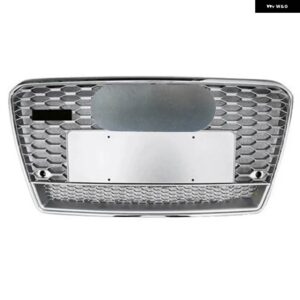 アウディ RS7 レーシング グリル フロント ハニカム バンパー メッシュ エンジン ガード A7 S7 SLINE 2011-2015 RS7 ではありません - Q Style Silver