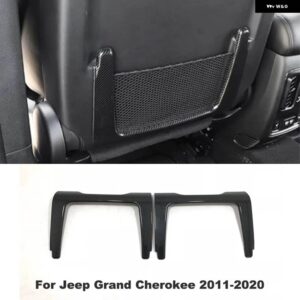 ジープ グランドチェロキー 2011-2018 ABS カーボン/クローム インテリア センターコンソールナビゲーター GPS カバー トリム - seat　back