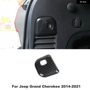 ジープ グランドチェロキー 2011-2018 ABS カーボン/クローム インテリア センターコンソールナビゲーター GPS カバー トリム - tailgate　switch