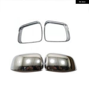 ジープ ABS クローム /カーボン グランドチェロキー 2011-20 2021 サイドドアバックミラー レインシールド トリム フレーム 外装 アクセサリー - Chrome　C