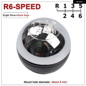アルファロメオ ジュリエッタ 2010-18 車 6速 ブラックギアスティック シフトノブ - 6S Chrome Black base