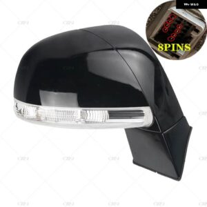 シボレー 96818102 96818253 車外側サイドバックミラー アセンブリ キャプティバ 2008 2017 6/8ピン 自動折りたたみラ - 8PINS-Black Right