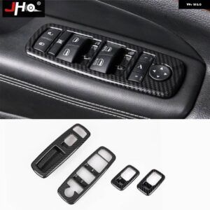 ジープ ABS カーボンカバー トリム 2014-2018 グランドチェロキー 2015 2016 17 ドアハンドル ステアリング ホイール - for　window　switch