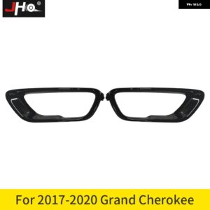 ジープ ブラックフロント フォグライト カバー フォグランプ フレーム トリム グランドチェロキー 2014-2021 2016 2015 限定 2017 - 17-21　grand　cherokee