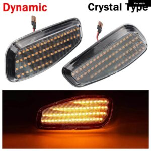 ジープ 2個 レネゲード BU 2014 2015 2021 リピーター反射ハザードフロント LED サイドマーカー フェンダーライトウィンカー LED ランプ - dynamic　crystal