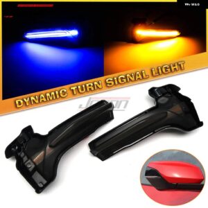 シボレー DRL ダイナミック ウィンカーライト サイドミラー インジケーターウインカーランプブルーライト コルベット C8 スティングレイクー - blue light effect