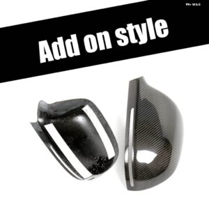 アウディ 交換用サイドミラー カバー A3 S3 8P A4 B8 S4 RS4 2008 - 2010 A5 S5 8T 2007 - 2009 カーボンバックミラー カバー - Add on style