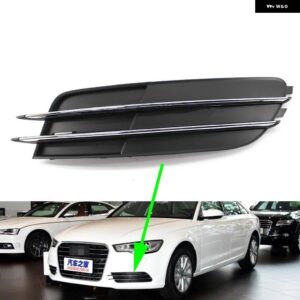 アウディ フォグライト カバー A6L C7 2012-16 フォグランプ カバー フロントロア バンパー ベント グリル サイドインサート グリル - NO Holes L