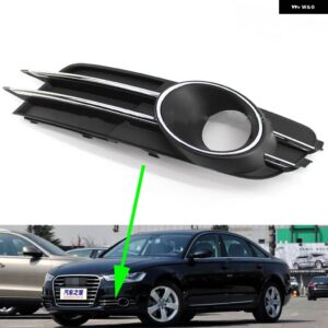 アウディ フォグライト カバー A6L C7 2012-16 フォグランプ カバー フロントロア バンパー ベント グリル サイドインサート グリル - With Holes L