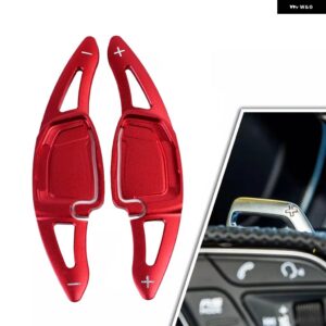 アウディ RS3/RS5/RS6/RS7 2021-24 カーパーツアルミ ステアリングホイール 交換トレイ拡張 2個 - Red