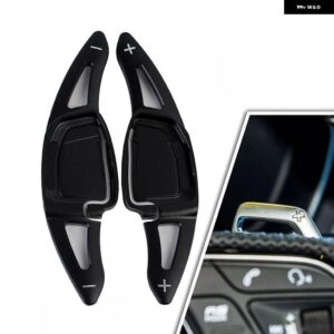 アウディ RS3/RS5/RS6/RS7 2021-24 カーパーツアルミ ステアリングホイール 交換トレイ拡張 2個 - black