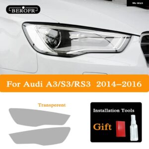 アウディ ヘッドライト ティントブラックフィルムクリア TPU ステッカー アクセサリー A3 S3 RS3 8V 2013-ON スポーツバック - for 2014-2016 T