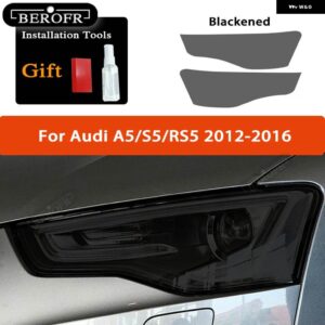 アウディ スモークブラック TPU ステッカー ヘッドライト フィルム A3 8V S3 S4 B8 B9 A5 A6 S6 C8 A7 A8 RS4 TT TTS Q3 Q5 Q7 Q8 RSQ8 - Color Name