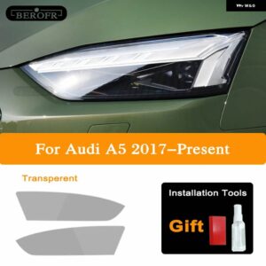 アウディ ヘッドライト フィルムフロントライトクリア A3 8V A4 B8 B9 A5 A6 C8 A7 A8 TT ETRON R8 TPU ステッカー アクセサリー - A5 2017-On