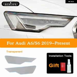 アウディ ヘッドライト フィルムフロントライトクリア A3 8V A4 B8 B9 A5 A6 C8 A7 A8 TT ETRON R8 TPU ステッカー アクセサリー - A6 2019-On