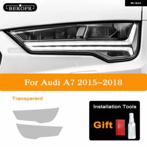 アウディ ヘッドライト フィルムフロントライトクリア A3 8V A4 B8 B9 A5 A6 C8 A7 A8 TT ETRON R8 TPU ステッカー アクセサリー - A7 2015-2018