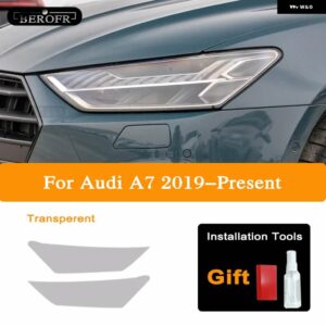 アウディ ヘッドライト フィルムフロントライトクリア A3 8V A4 B8 B9 A5 A6 C8 A7 A8 TT ETRON R8 TPU ステッカー アクセサリー - A7 2019-On