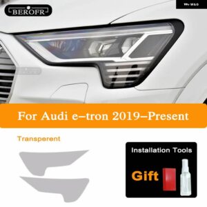 アウディ ヘッドライト フィルムフロントライトクリア A3 8V A4 B8 B9 A5 A6 C8 A7 A8 TT ETRON R8 TPU ステッカー アクセサリー - e-tron 2019-On