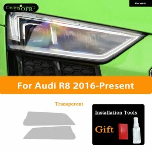 アウディ ヘッドライト フィルムフロントライトクリア A3 8V A4 B8 B9 A5 A6 C8 A7 A8 TT ETRON R8 TPU ステッカー アクセサリー - R8 2016-On
