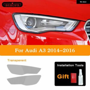 アウディ ヘッドライト フィルムフロントライトクリア A3 8V A4 B8 B9 A5 A6 C8 A7 A8 TT ETRON R8 TPU ステッカー アクセサリー - A3 2014-2016