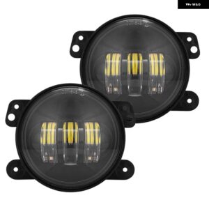 ジープ 4インチ LED フォグランプ ハローアングルアイ DRL 駆動オフロードランプ ラングラー JK TJ LJ ハマー H1 H2 ダッジ クライスラー フロント - 30W　JK　001