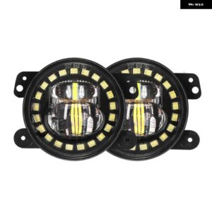 ジープ 4インチ LED フォグランプ ハローアングルアイ DRL 駆動オフロードランプ ラングラー JK TJ LJ ハマー H1 H2 ダッジ クライスラー フロント - 30W　JK　Clock　foglamp