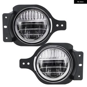 ジープ 4インチ LED フォグランプ ハローアングルアイ DRL 駆動オフロードランプ ラングラー JK TJ LJ ハマー H1 H2 ダッジ クライスラー フロント - 20W　JL　Chrome